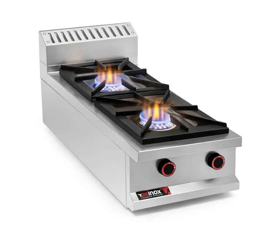 Gas cooker 2 open burners - table top