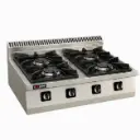Gas cooker 4 open burners - table top
Dims: 800x700x250 mm