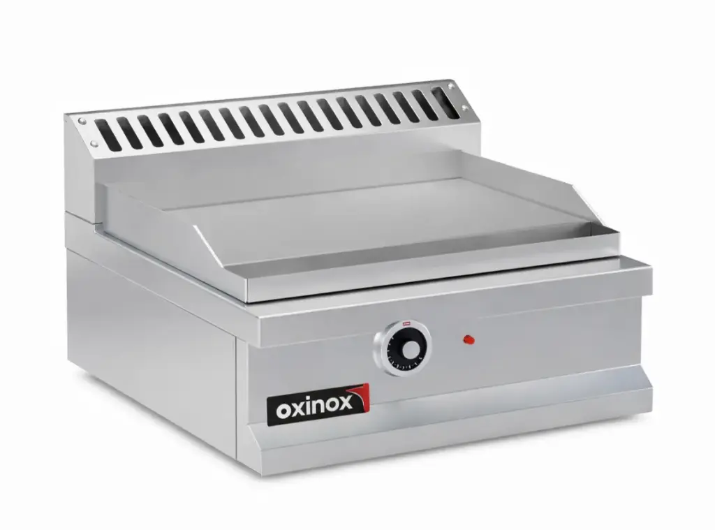 Electric grill single zone ribbed cooking plate