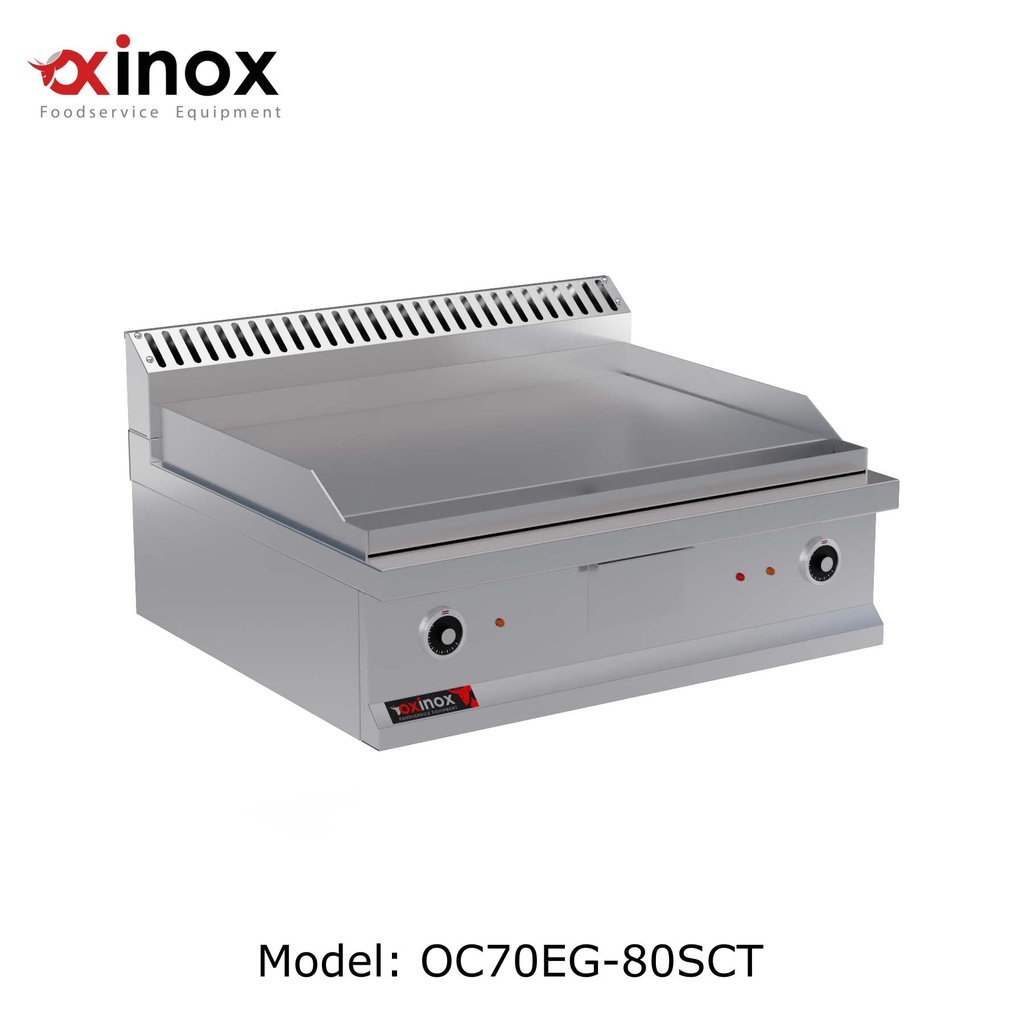 Electric grill double zone smooth cooking plate