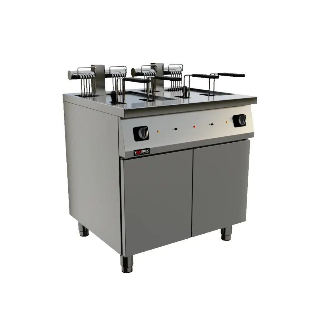 Electric Double tank deep fat fryer
Dims: 800x700x850 mm