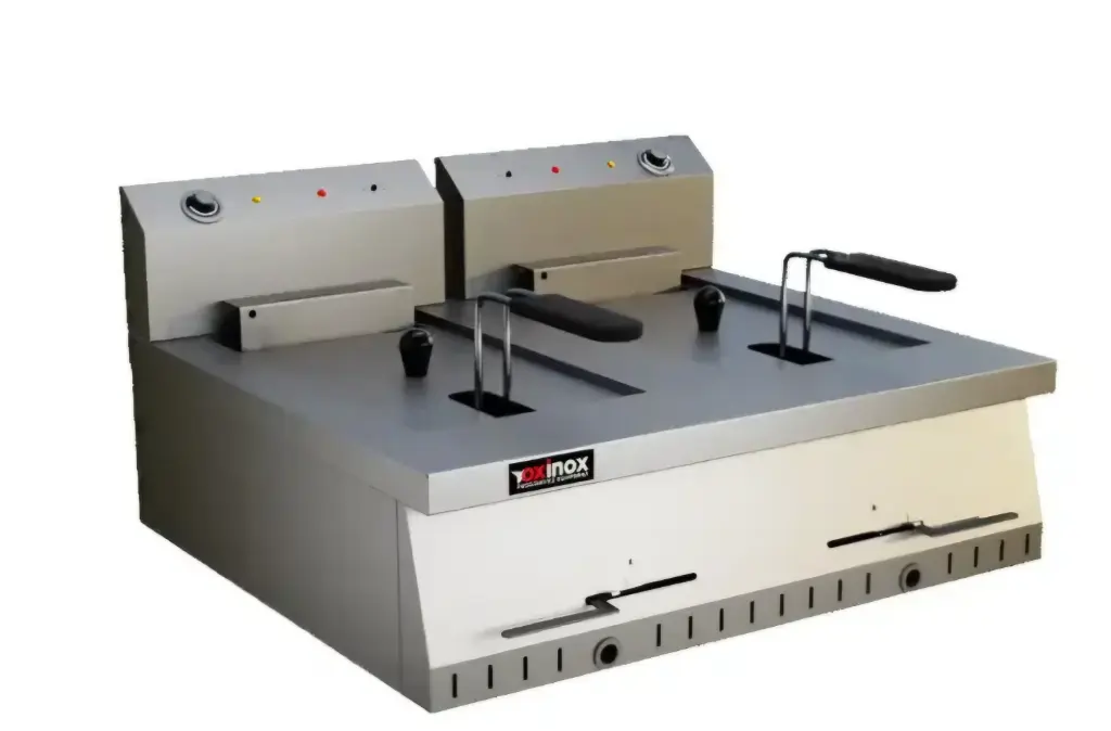 Electric Double tank deep fat fryer
Dims: 800x700x250 mm