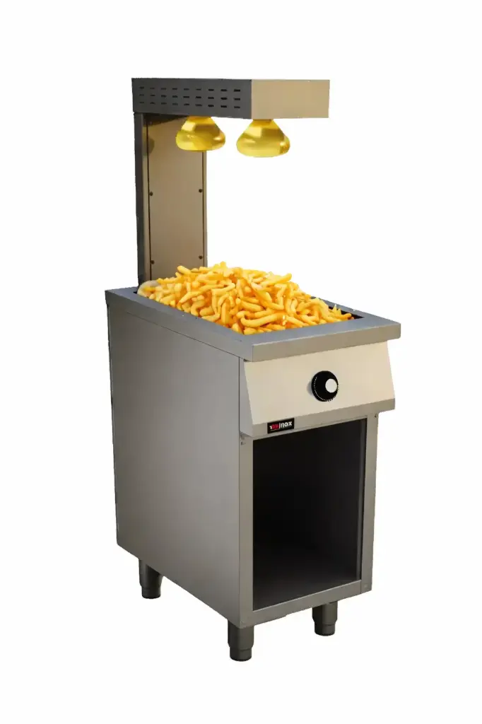 Dump Station -Chip Scuttle heating 1xGN1/1
Dims: 400x700x850 mm