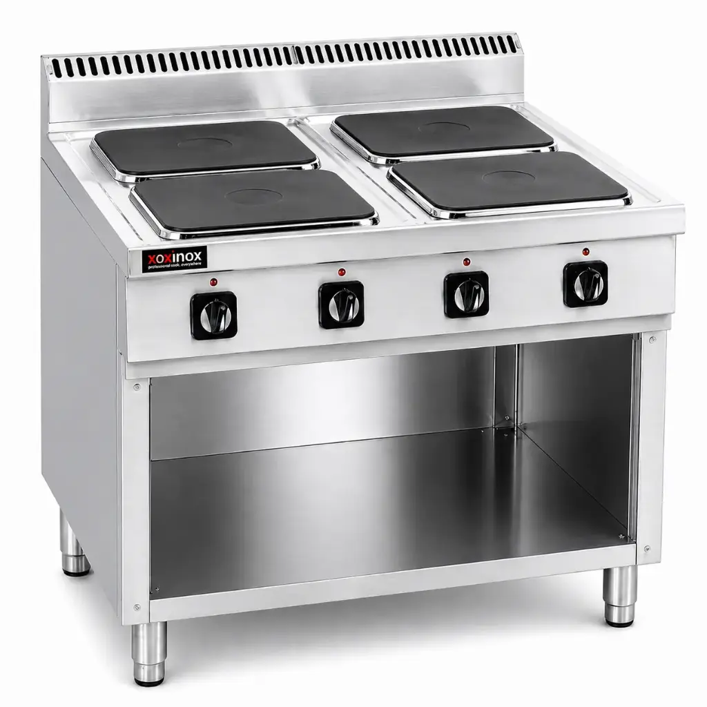 Electric cooker 4 square hot plate
Dims: 800x900x850 mm