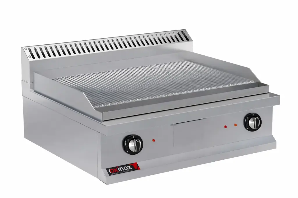 Gas grill double zone  1/3 ribbed & 2/3 smooth cooking plate
