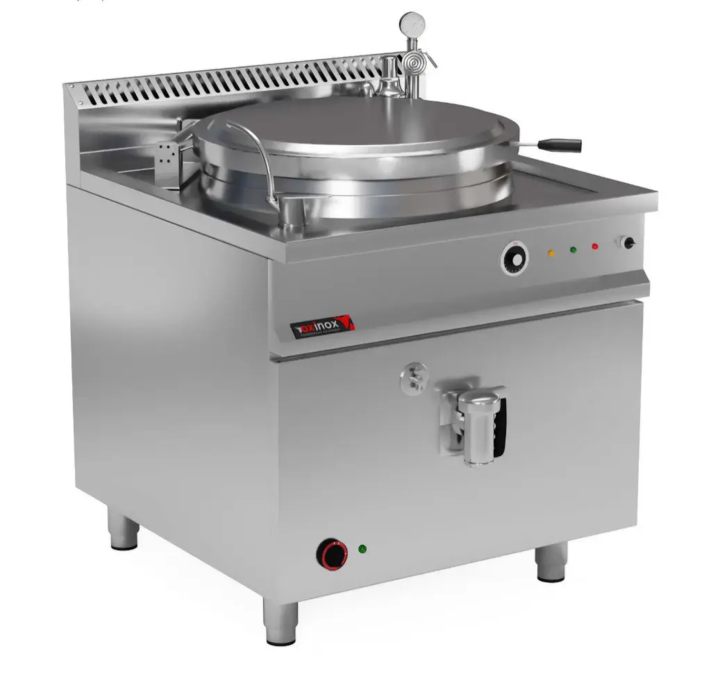 Electric  Indirect Heated Boiling Pan 100 L
Dims: 900x900x850 mm