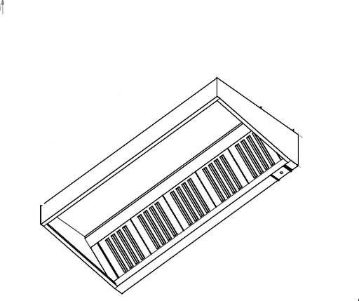 [OCWHS/110-2.7m] Wall Mounted Exhaust Hoods-Single Skin 110
Dimensions 2700x1100x420 mm