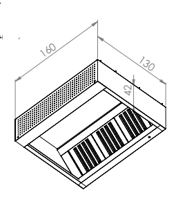 [OCWHD/130-1.6m] Wall Mounted Exhaust Hoods-Double Skin 130
Dim 1600x1300x4200