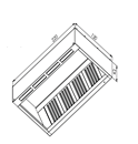 [OCWHD/130-1.8m] Wall Mounted Exhaust Hoods-Double Skin 130