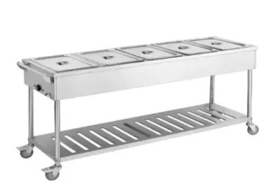 [Oxinox model OFS5EBM-180N] Electric Bain Marie ( 5 Gn 1/1)
Dimensions (1800x700x850 mm)