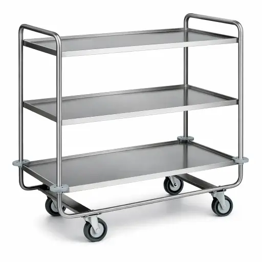 [Oxinox model OFS3ST] 3 shelves Utility Service Trolley
Dims: 1000x650x1100 mm