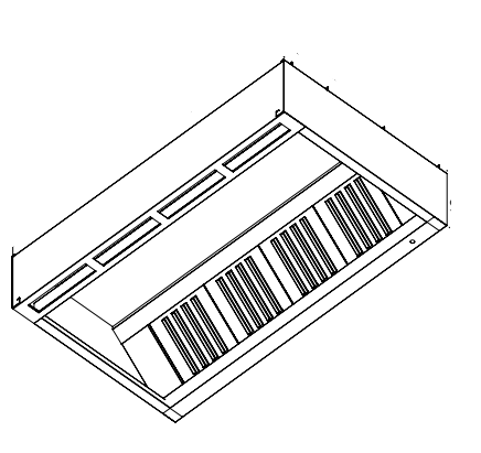 [OCWHD/130-2.1m] Wall Mounted Hoods-Double Skin 130
Dimensions (2100x1300x420 mm)