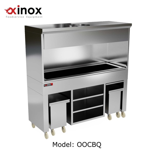 [Oxinox model OOCBQ-200] charcoal barbecue grill
Dimensions (2000X700X1100/2050 mm)