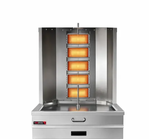 [Oxinox model OCGSG-1RCT5] Gas Shawerma Grill Counter Top
Dimensions (700x700x1230 mm)