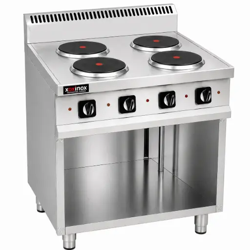 [Oxinox model OC70EC-80C] Electric cooker 4 circular hot plate
Dims: 800x700x850 mm