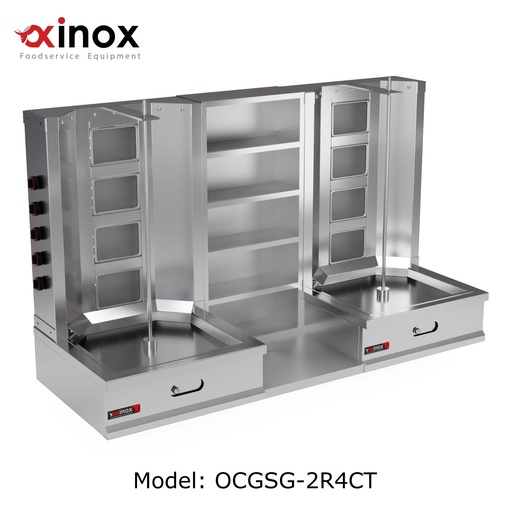 [Oxinox model OCGSG-2R4CT150] Gas Shawerma Grill Over counter