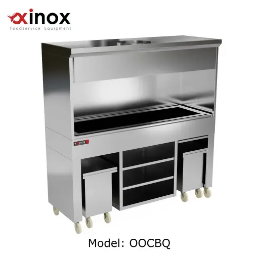 [OOCBQ-200IS] charcoal barbecue grill
Dimensions (2000X700X1100/2050 mm)
