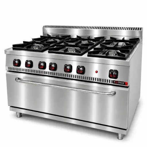 [OC90GC-120GOS] Gas cooker 6 open burners with maxi gas oven (safety functions)
Dims: 1200x900x850 mm