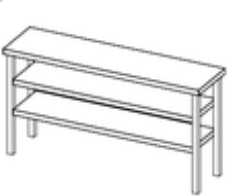 [OFPPTT-40/130 H:80] Pass-Thru Shelf, 3 tier(triple Shelf)-Pick Up Line