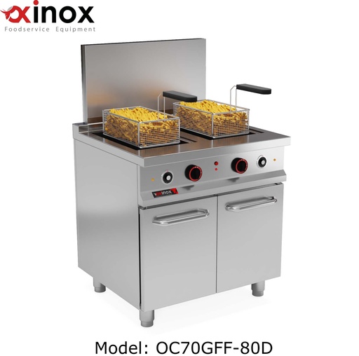 [OC70GFF-80D EU A] Gas double tank deep fat fryer