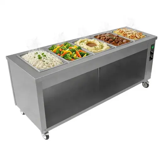 [OC5EBM-180OLC] Electric Bain Marie ( 5 Gn 1/1)
Dimensions (1800x700x850 mm)