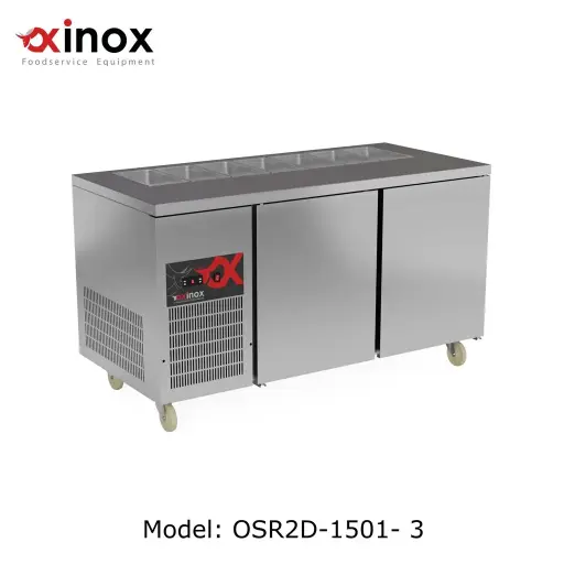 [OSR2D-1501/3 2L closed] Salad Refrigerated Counter two doors
Dims: 1500x700x850 mm