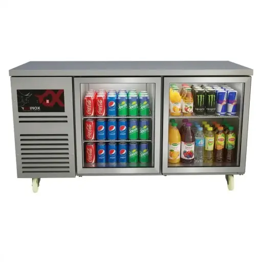 [OCR2G-150] Under Counter Refrigerator two glass doors
Dims: 1500x700x850 mm