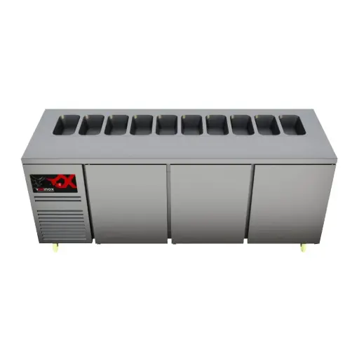 [OSR3D-2001/6] Salad Refrigerated Counter three doors
Dims: 2000x700x850 mm