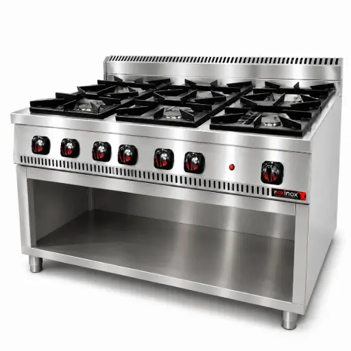 [OC70GC-120] Gas cooker 6 open burners
Dims: 1200x700x850 mm