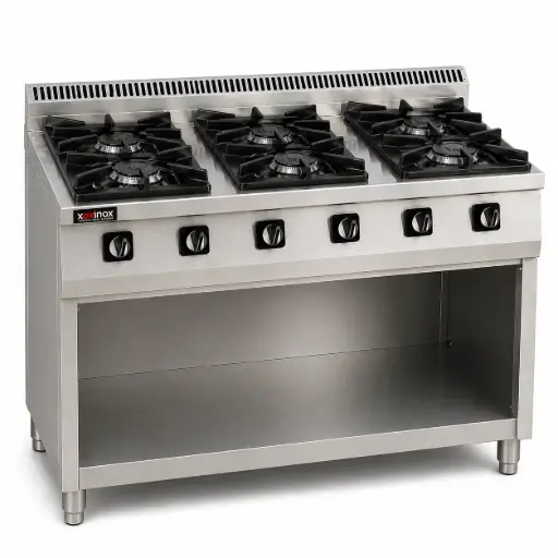 [OC70GC-120] Gas cooker 6 open burners