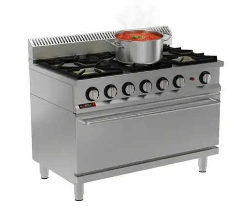 [Oxinox -OC70GC-120GO] Gas cooker 6 open burners w/ maxi gas oven