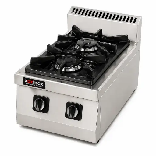 [OC70GC-40CT] Gas cooker 2 open burners - table top
Dims: 400x700x250 mm