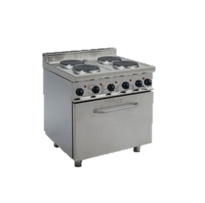 [Oxinox model OC70EC-80CO] Electric cooker 4 circular hot plate on electric oven
Dims: 800x700x850 mm
