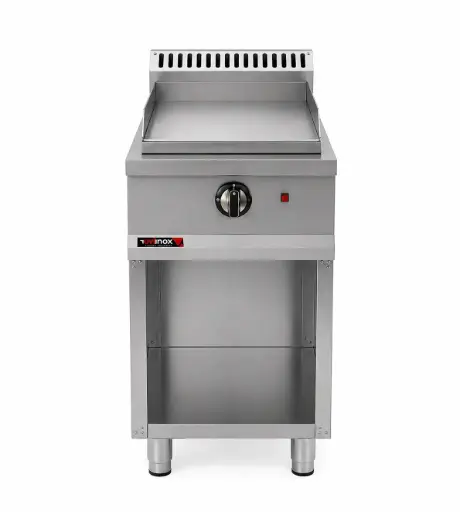 [OC90GG-40SC] Gas grill single zone smooth cooking plate chrome plated
Dims: 400x900x850 mm